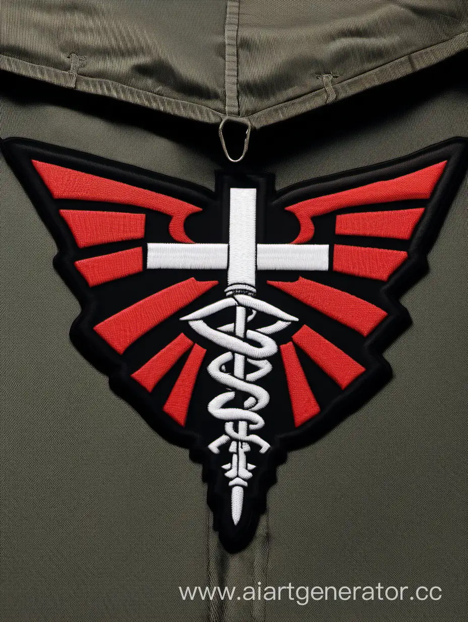 Emblem-Patch-with-Umbrella-Corporation-Design-and-Wings-on-2D-Jacket