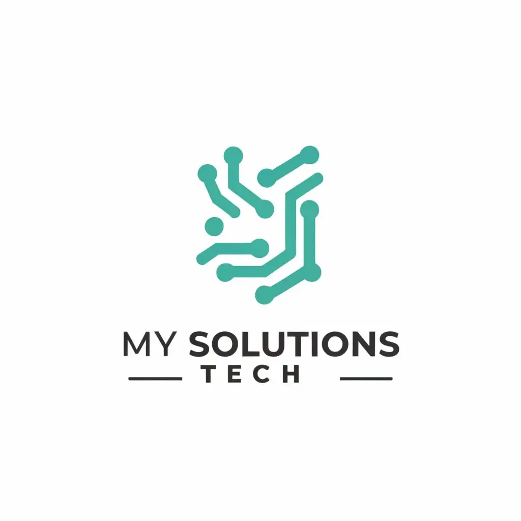 a logo design,with the text """"My Solutions Tech"""", main symbol:IT,Moderate,clear background