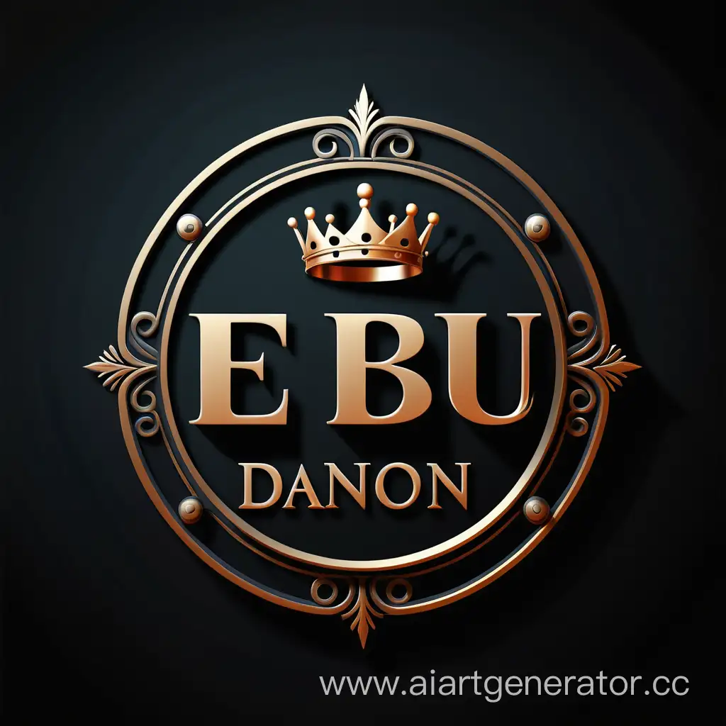 Логотип канала с названием Ebu Danon в мрачном стиле