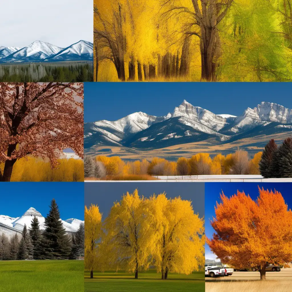 Montana Changing Seasons Collage Winter Spring Summer Fall