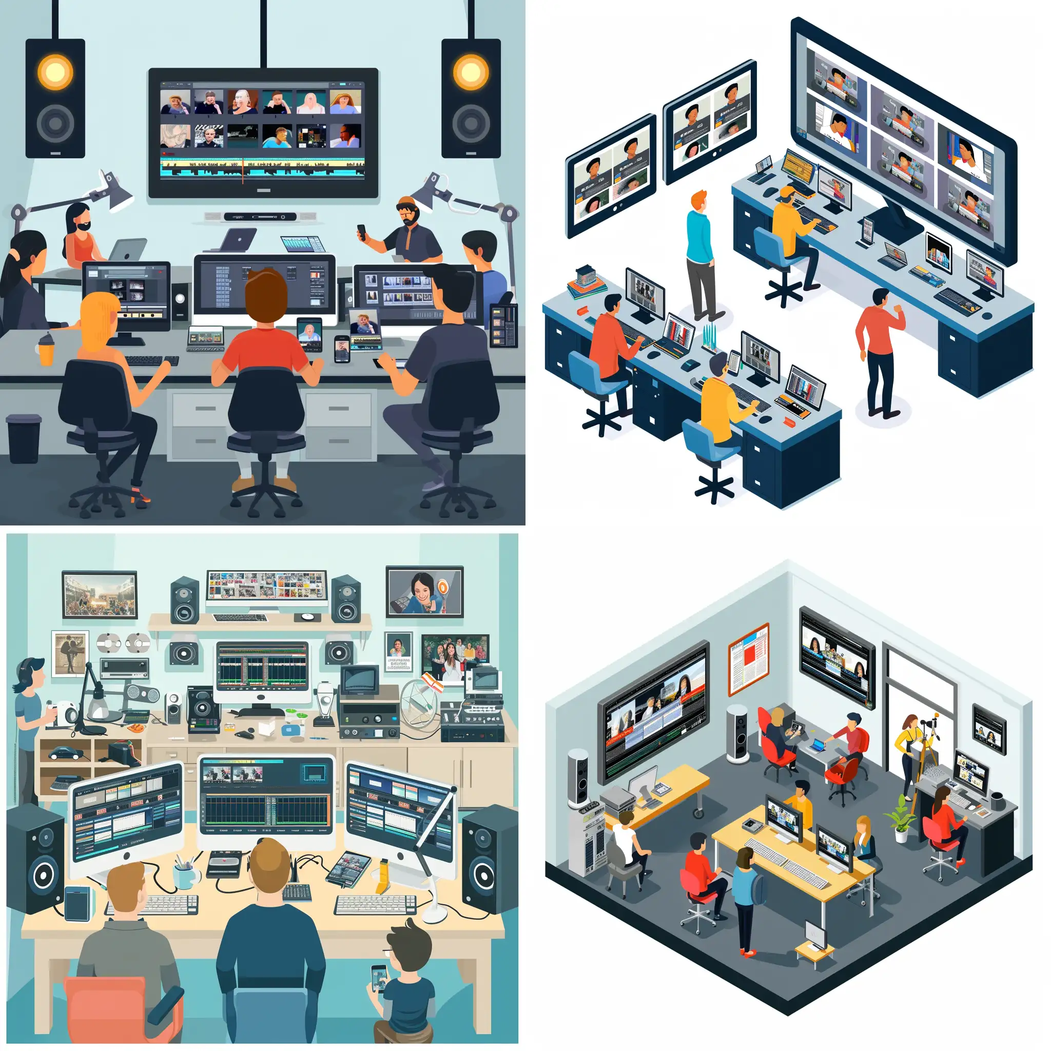 Television-Editing-Room-with-People-Computers-and-Smartphones