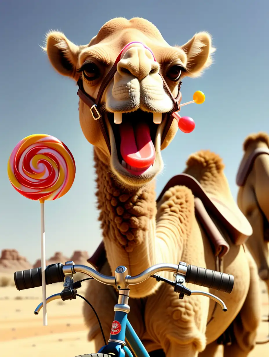 MultiTalented Camel Bicycle Riding Lollipop Licking and Gun Shooting Extravaganza