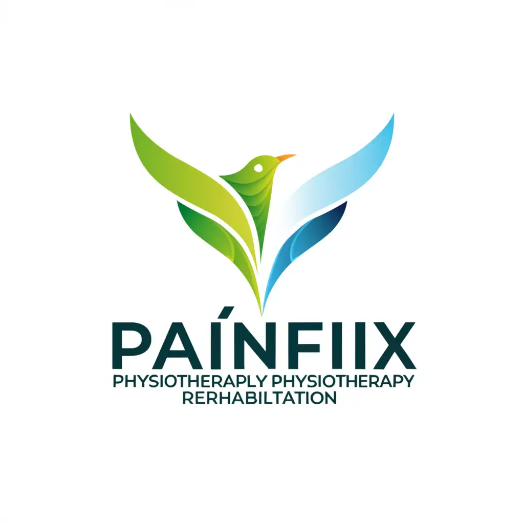 a logo design,with the text "PAINFIX PHYSIOTHERAPY AND REHABILITATION", main symbol:BIRDS,Moderate,be used in Medical Dental industry,clear background
