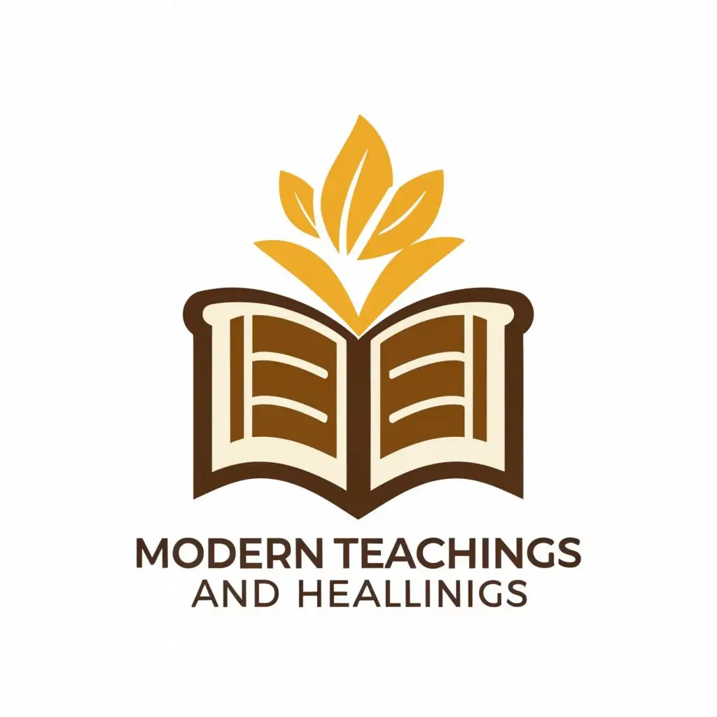 LOGO-Design-For-Modern-Teachings-and-Healings-Elegant-Book-Symbol-with-Typography-for-Religious-Industry