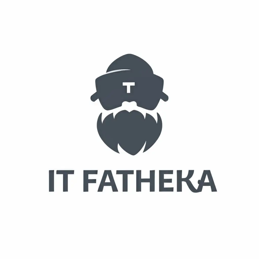 a logo design,with the text "IT Father", main symbol:ushanka,Moderate,be used in Technology industry,clear background