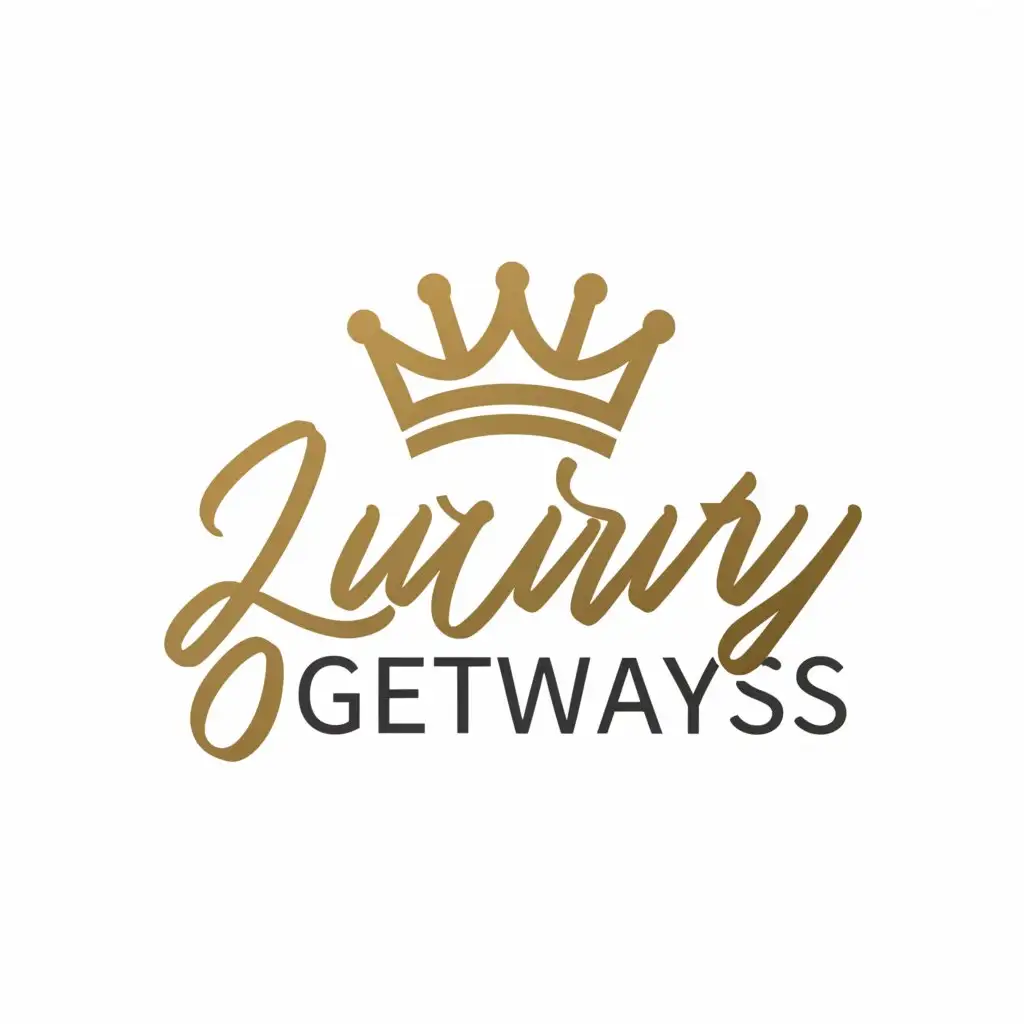 a logo design,with the text "luxury Get a ways", main symbol:gold and a crown,Moderate,clear background