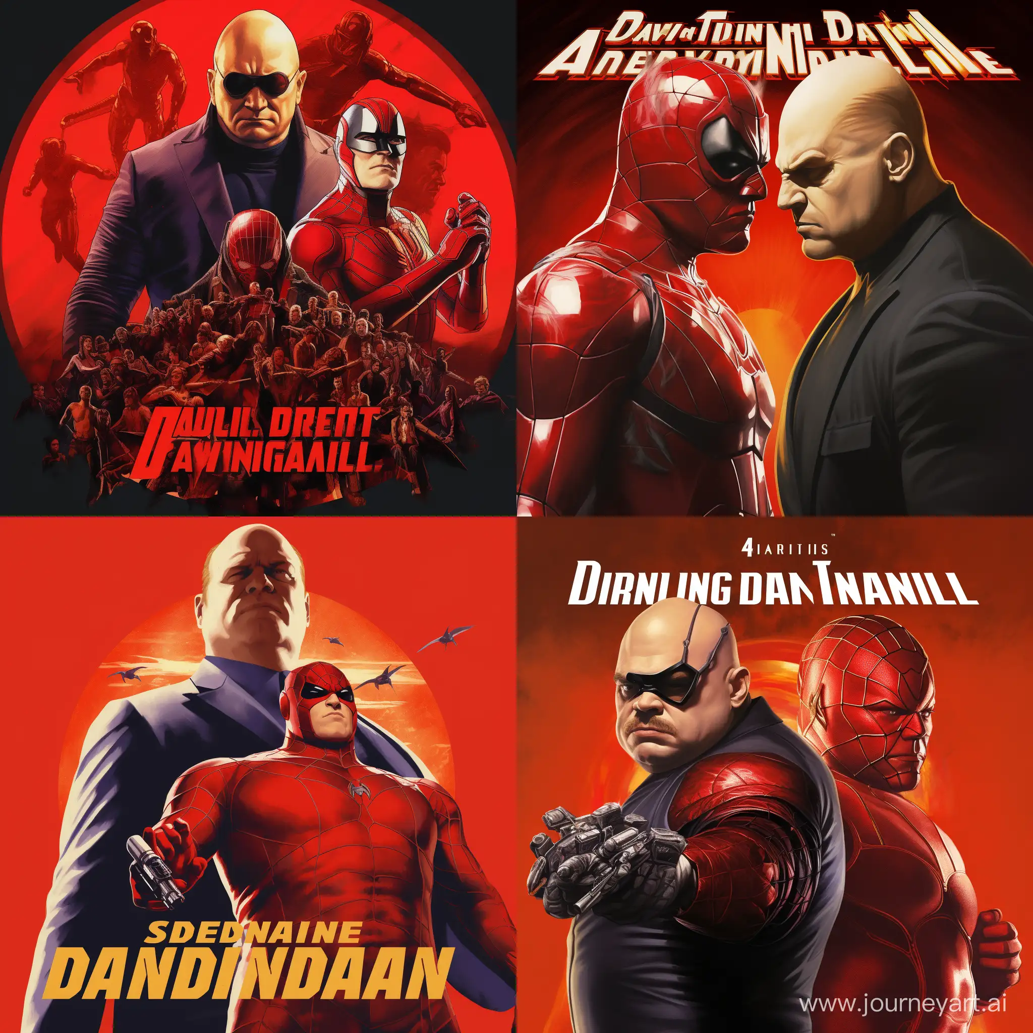 Человек-паук 4, Человек-паук и Сорвиголова против Кингпина, постер к фильму с надписью, субтитры Marvel Studios 