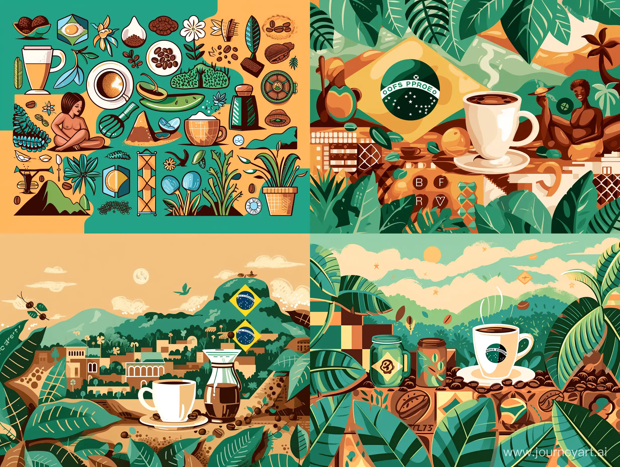 Иллюстрация кофе и символы Бразилии - sref https://mir-s3-cdn-cf.behance.net/project_modules/max_1200/fb85c778855831.5cb0c1615d660.jpg