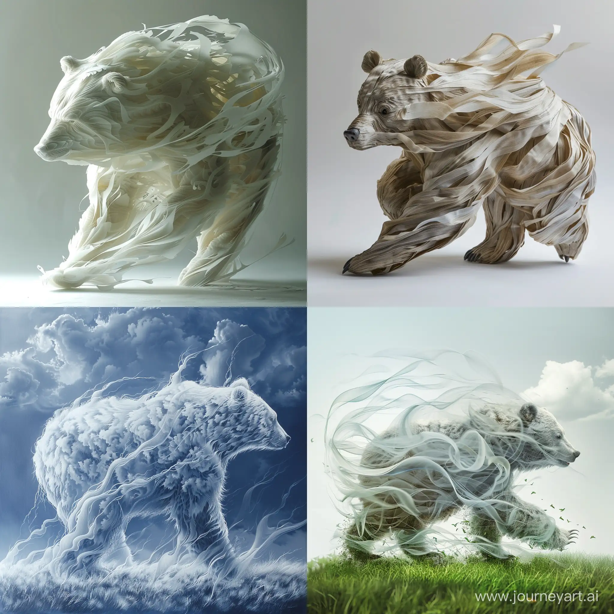 a bear made of wind
