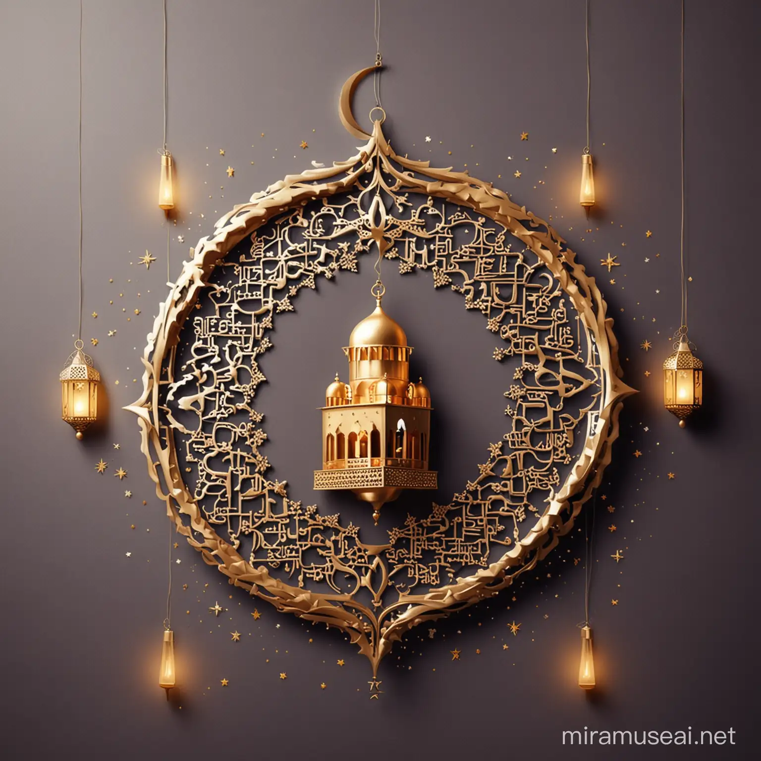 Eid al Fitr Mubarak Islamic Decoration Celebration