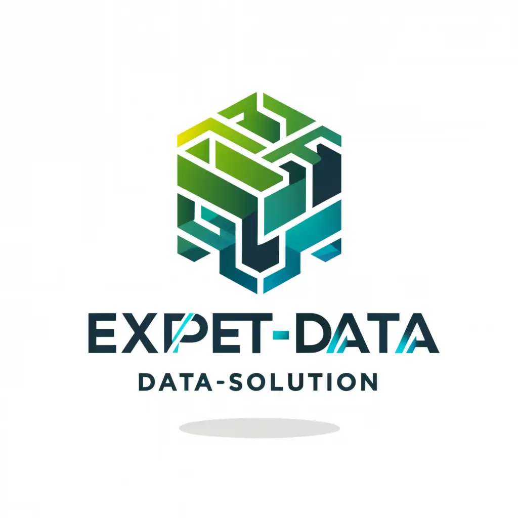 a logo design,with the text "EXPERT-DATA-SOLUTION", main symbol:DATA,Minimalistic,clear background