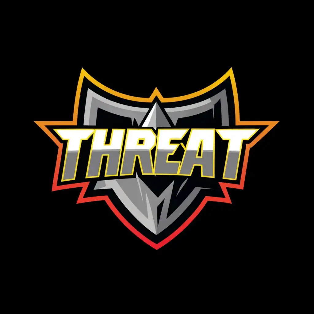 logo, for gaming like intense gaming, with the text "THREAT", typography, be used in Internet industry