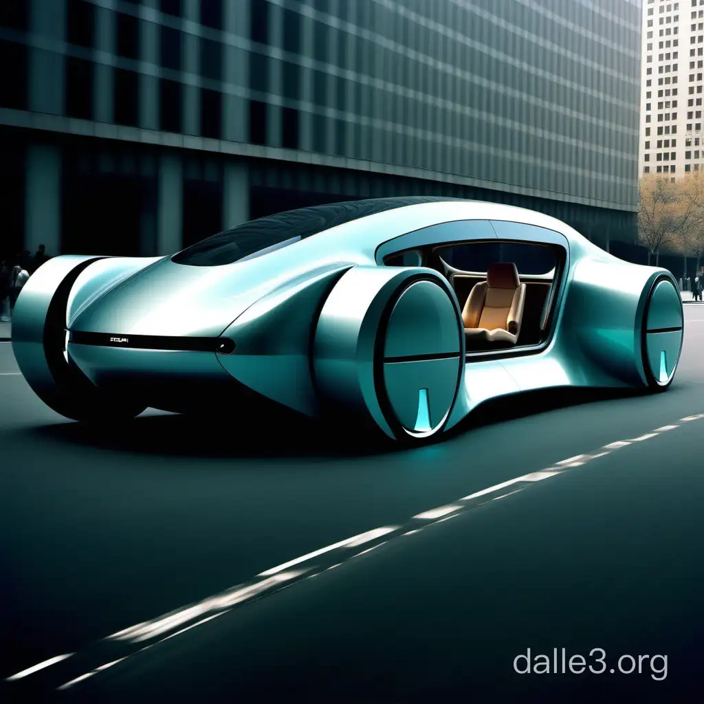 imagine a car designed by rem koolhaas style, futuristic