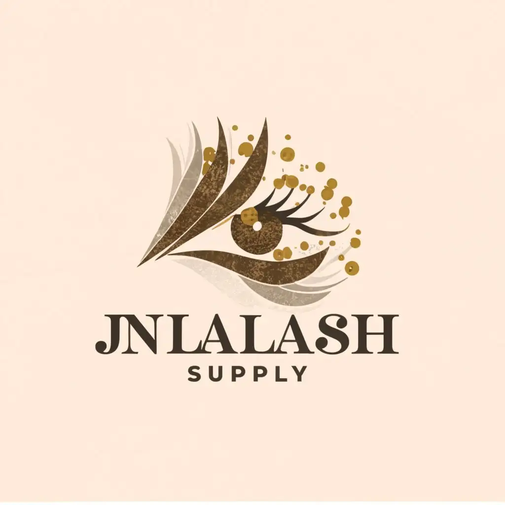 a logo design,with the text 'JN Lash Supply', main symbol:Eyelash Extensions,complex,be used in Entertainment industry,clear background