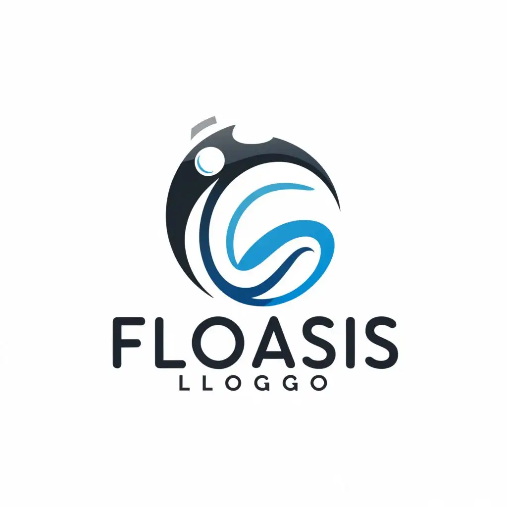 LOGO-Design-for-Floasis-Modern-Oasis-in-Round-Shape-with-Floating-Tank-Theme