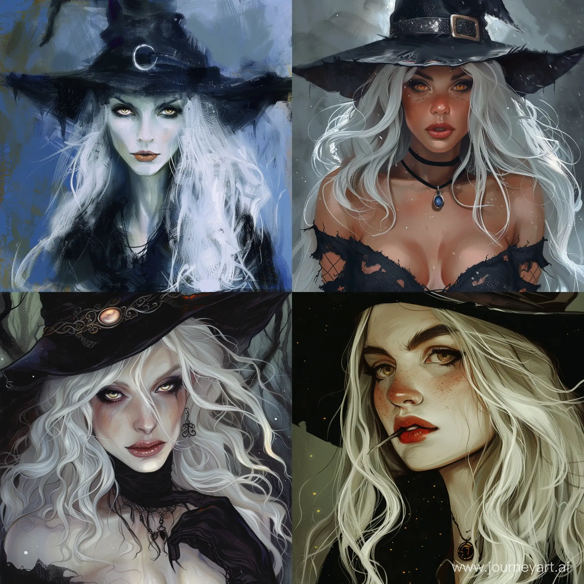 Enchanting-WhiteHaired-Witch-Casting-Spells