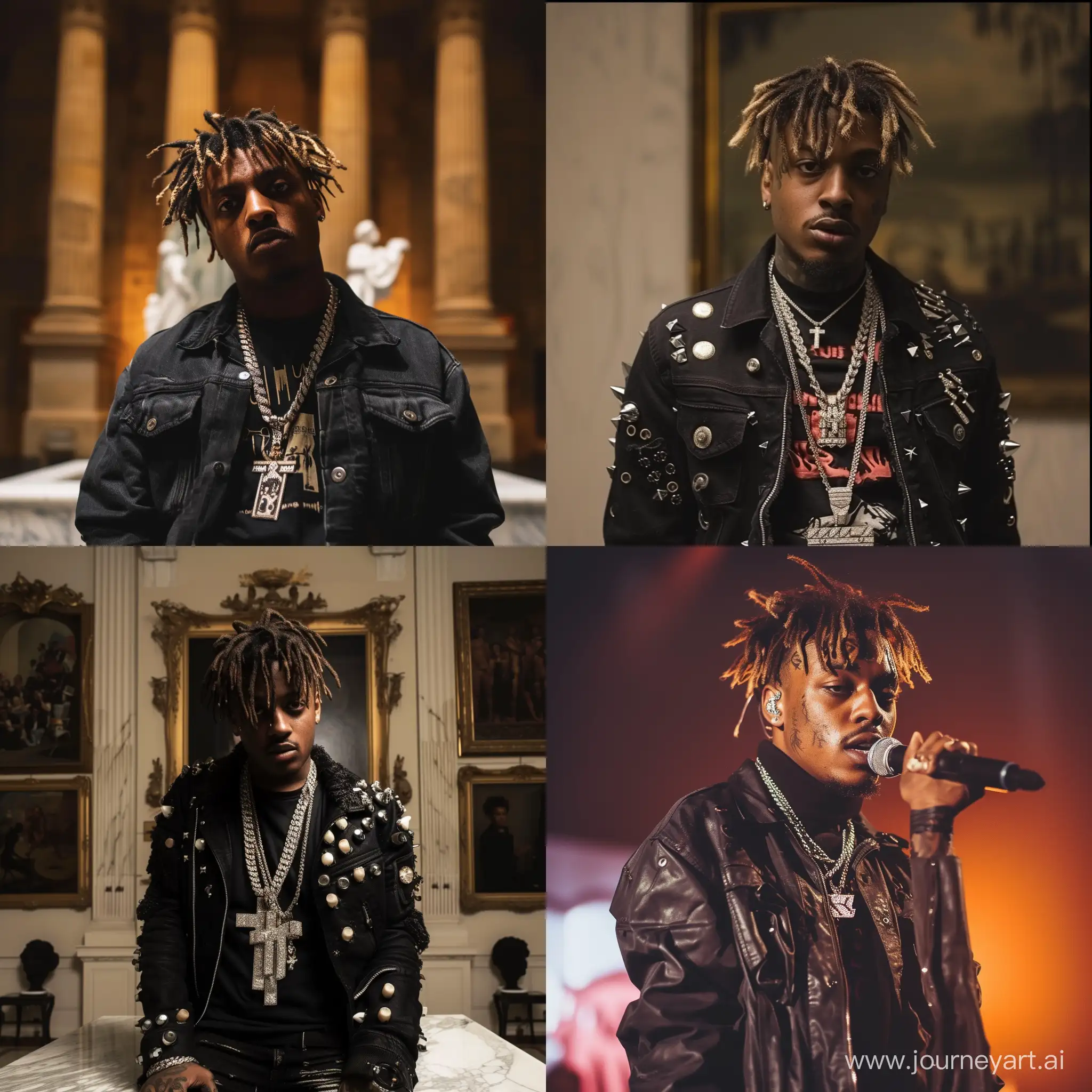 A Photograph of Juice WRLD,in the Night At The Museum.