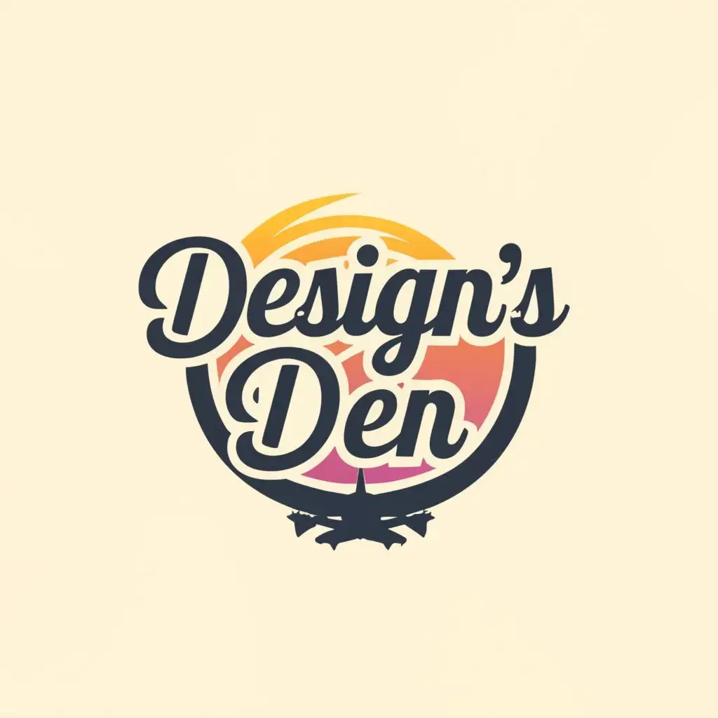 logo, Graphic Design , 3d Artist, with the text "Design's Den", typography, be used in Travel industry