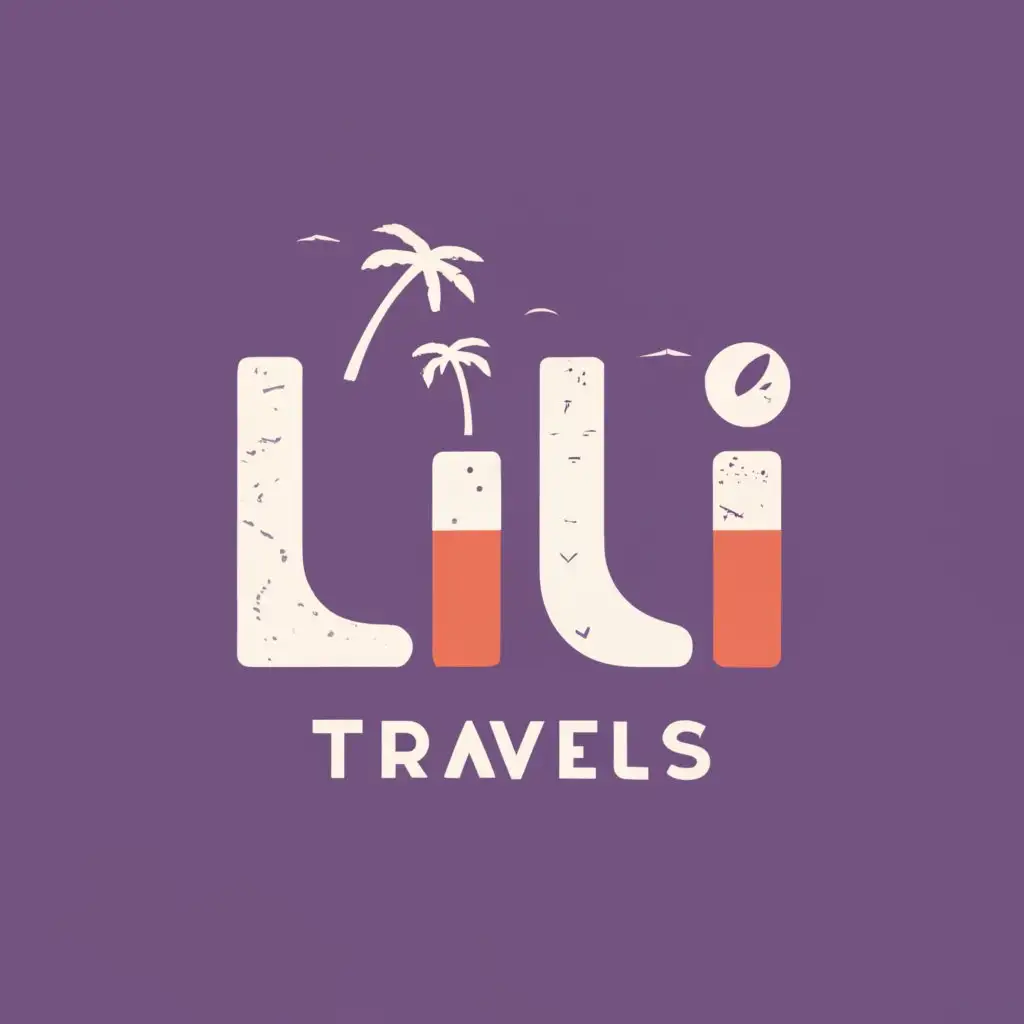 logo, Lili, with the text "Lili Travels", typography, be used in Travel industry