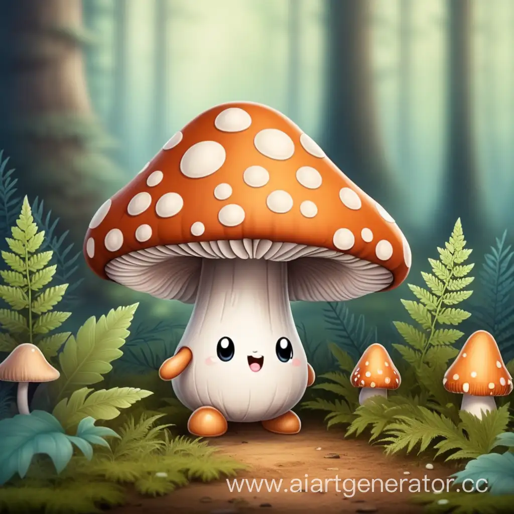 cute mushroom in the forest