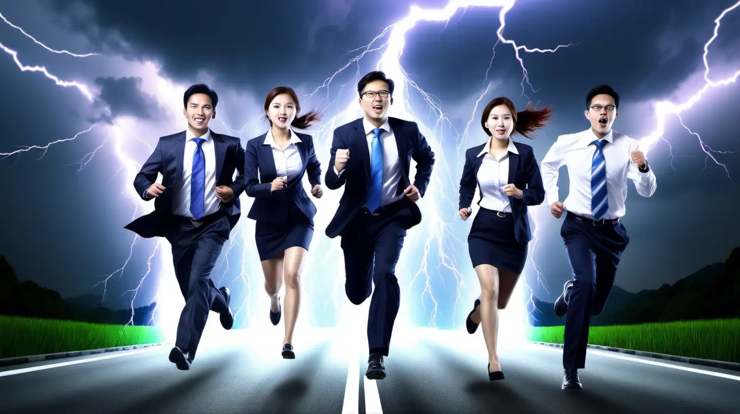 banker, man, woman, background lightning, motivate, inspire, beautiful, korea, indonesia,  high, run, speed
