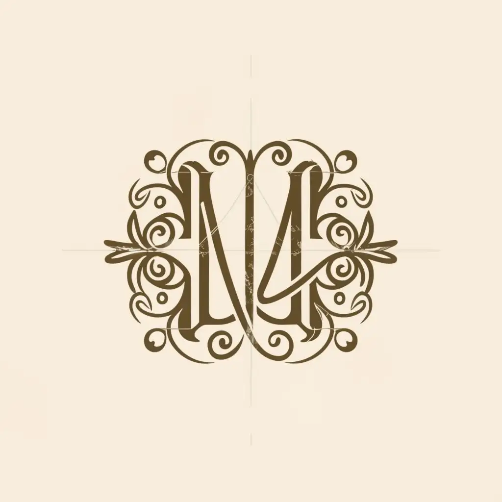 a logo design,with the text "M&N", main symbol:monogram logo with floral ornaments for wedding with initials : M & N,Moderate,clear background