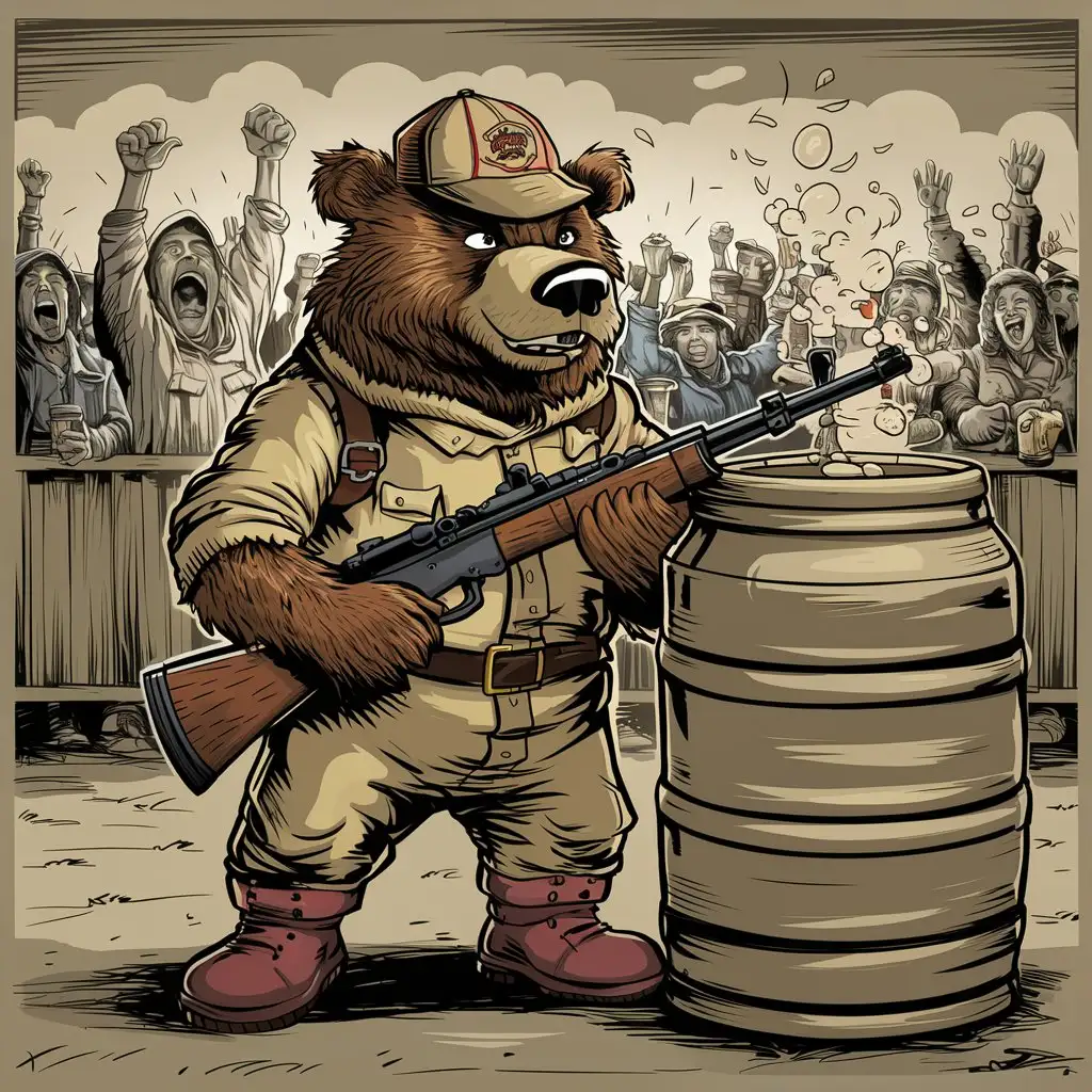 Exciting Bear Hunting Sport and Beer Drinking Competition