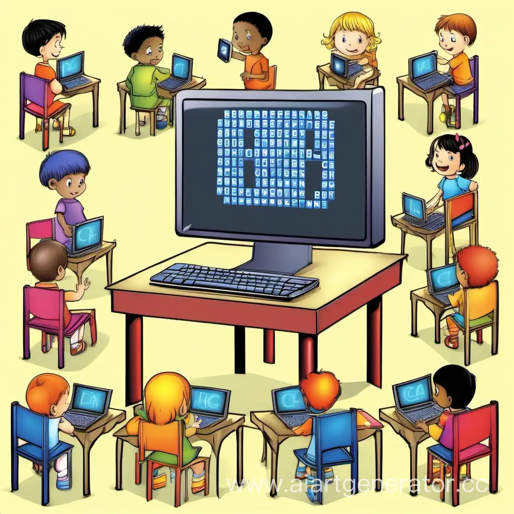 Дети пришли учиться на Компьютерную Азбуку