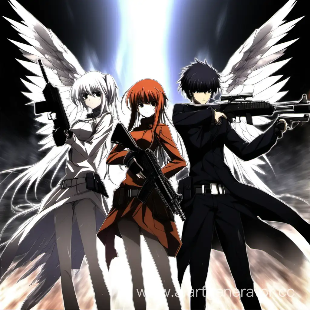 Gunshots anime redan duo rust angel blur
White and black 