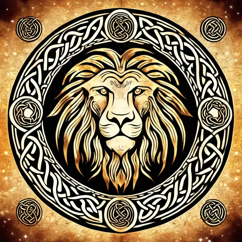 Celtic Leo Zodiac Symbol in Astrological Art