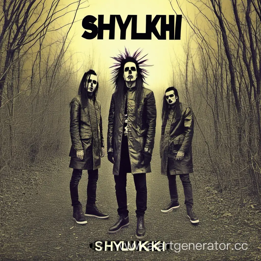 Punk-Rock-Band-Shlyukhi-Album-Cover-with-Edgy-Visuals