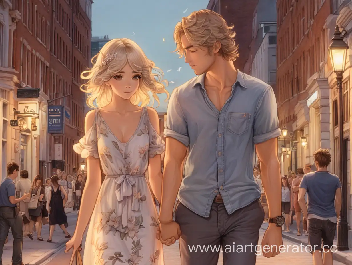 Strolling-Through-the-City-at-Dusk-Camilla-and-Her-Boyfriends-Romantic-Summer-Walk