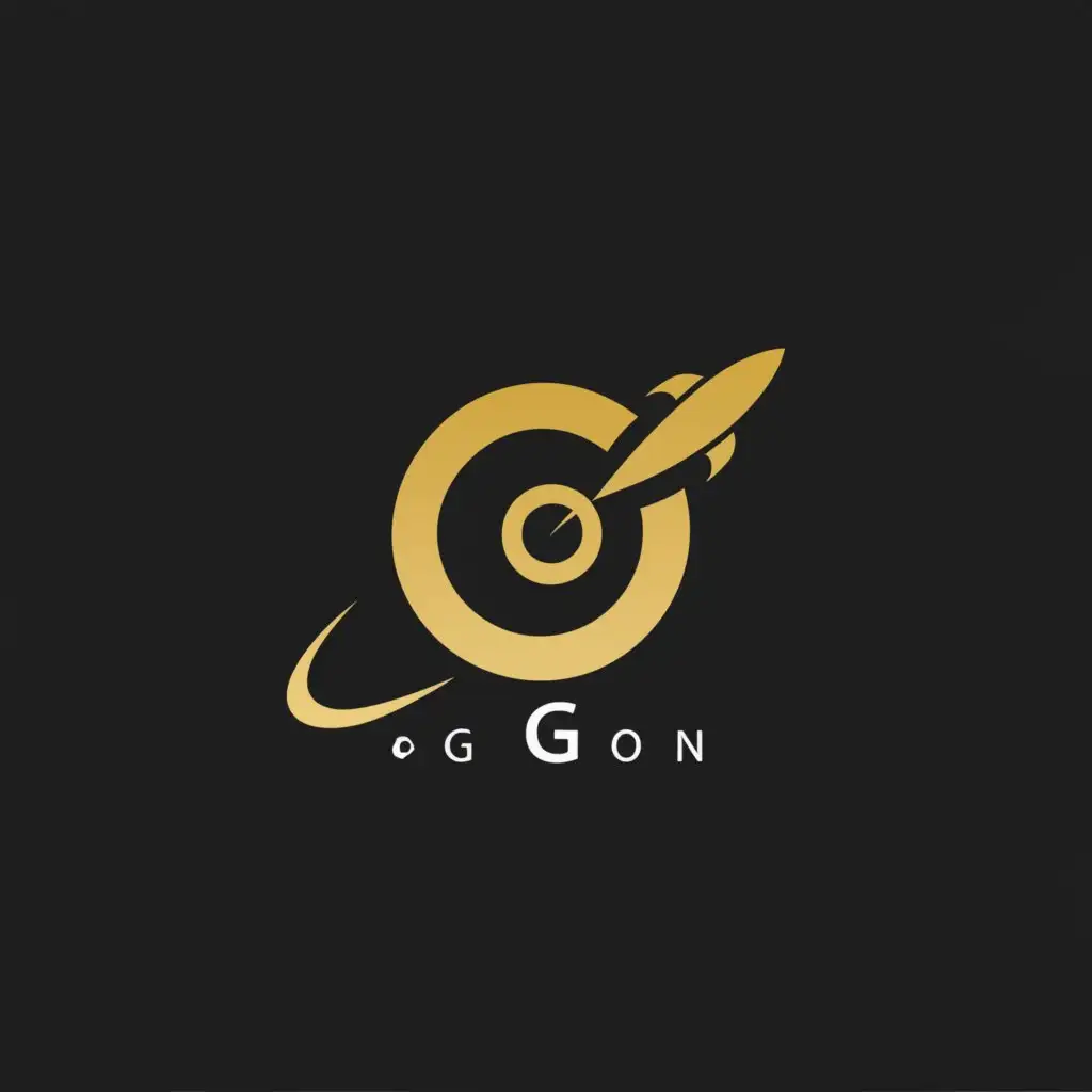 a logo design,with the text "O G", main symbol:Simple logo for a YouTube channel with the initials "O" and "G" that refers to technology and aerospace issues, golden color, black background, circular, minimalist, elegant,Moderate,be used in Technology industry,clear background