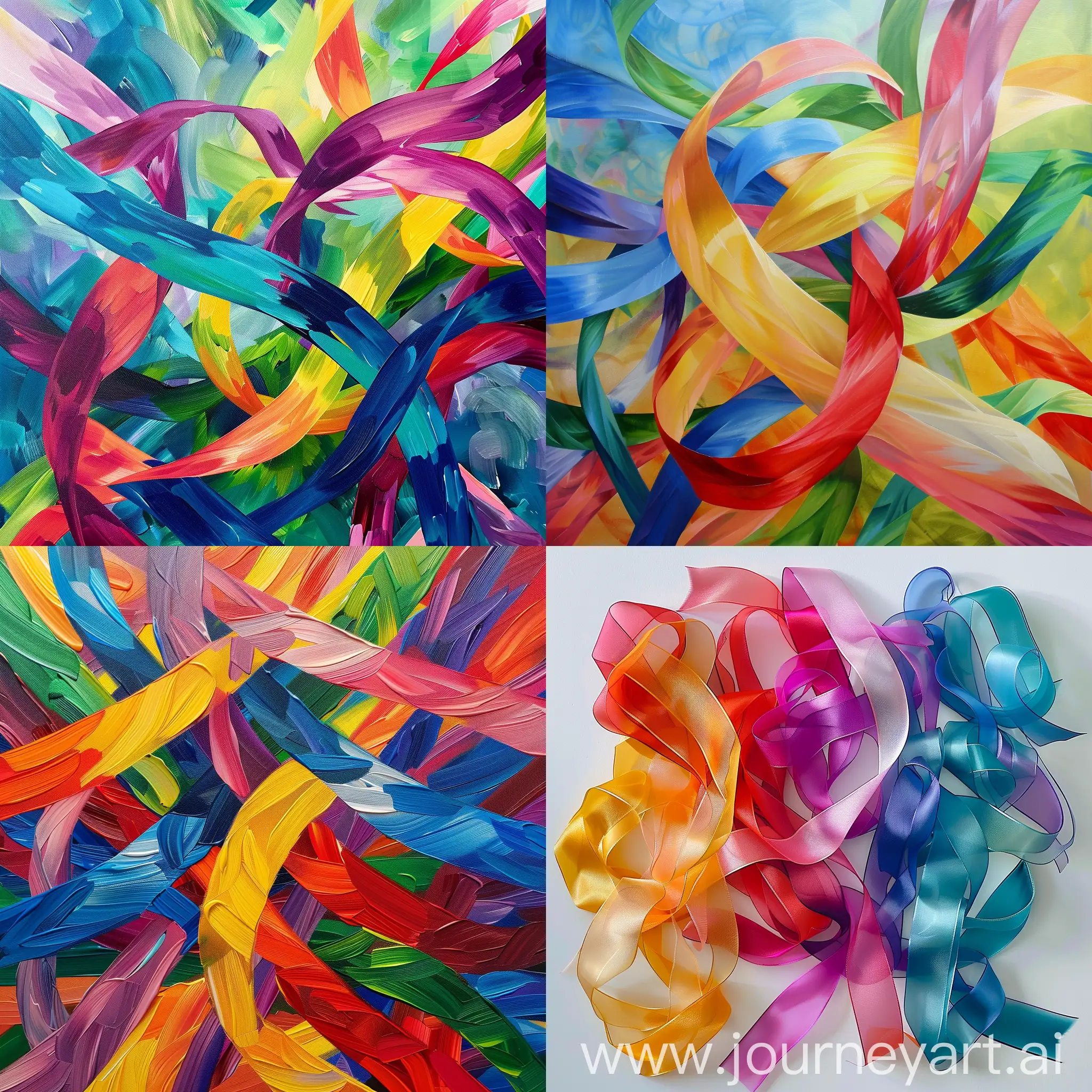 Vibrant-Ribbons-Abstract-Art