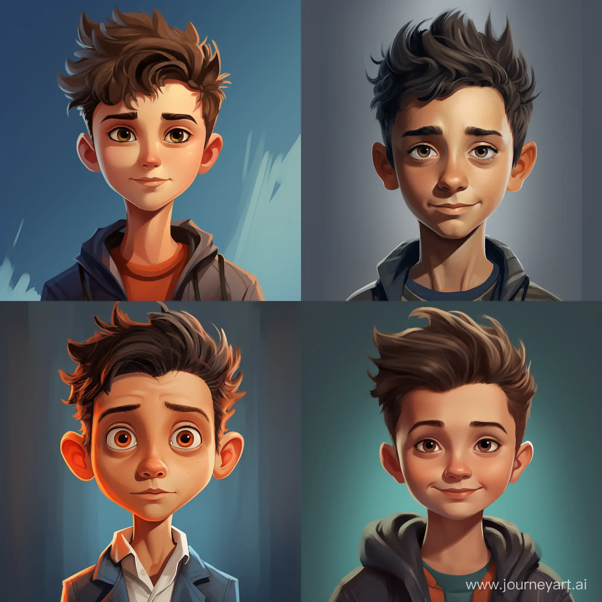 boy cartoon portrait for avatar