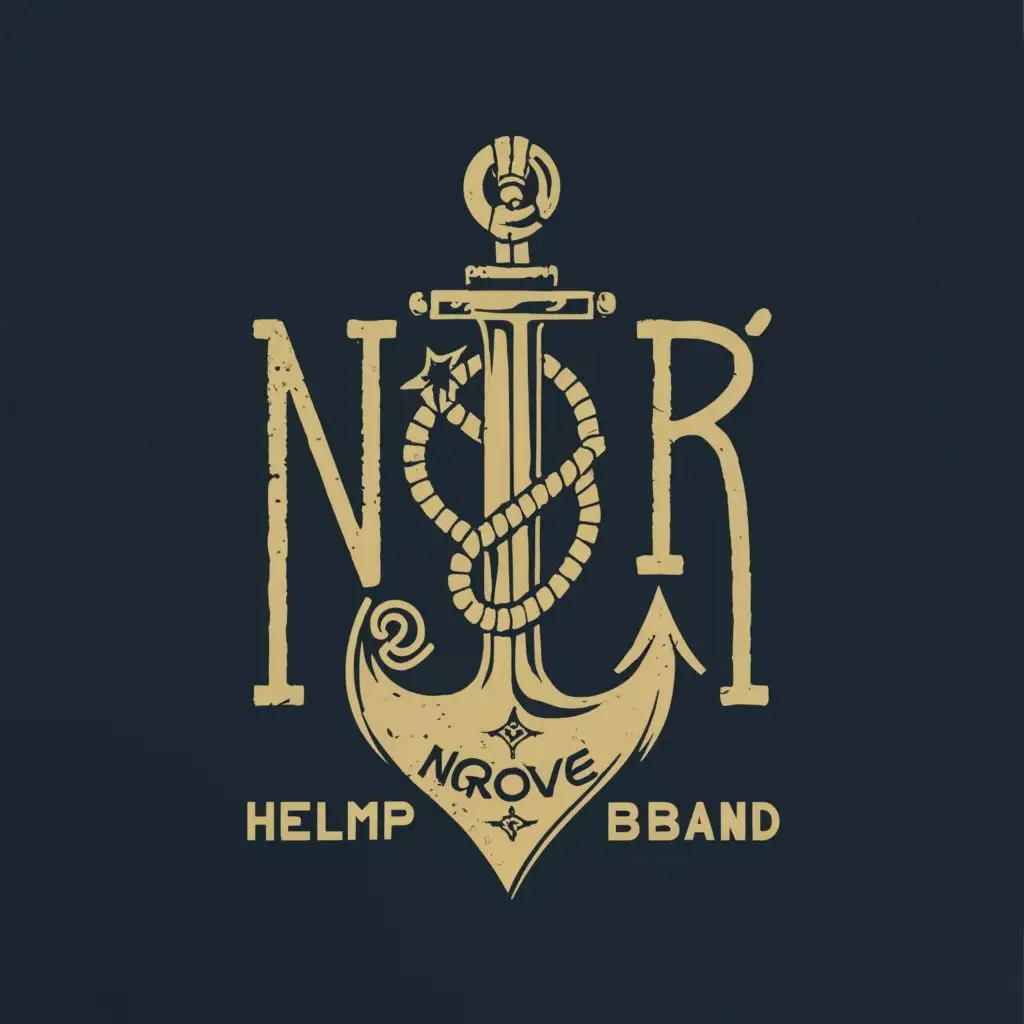 logo, Acronym , NYR, HELM, GUITARS, with the text "Nautical Groove Band", typography, be used in Entertainment industry