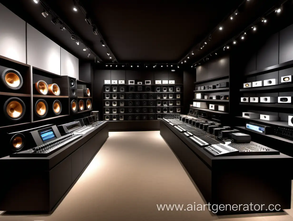 Luxury-Audio-Gear-Display-in-HighEnd-Retail-Store