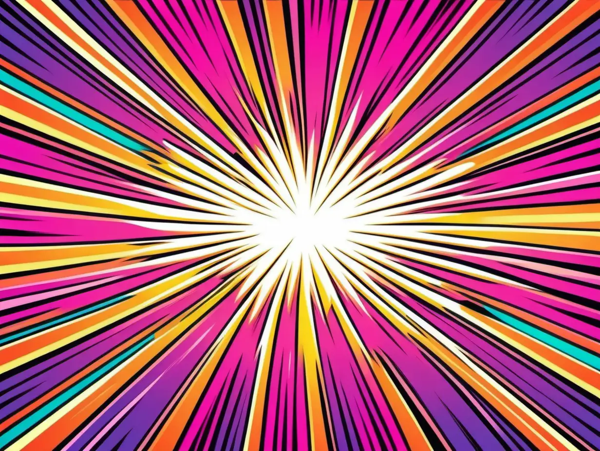  purple, pink, yellow, orange, teal vibrant comic-book style background, no bursts in center 

