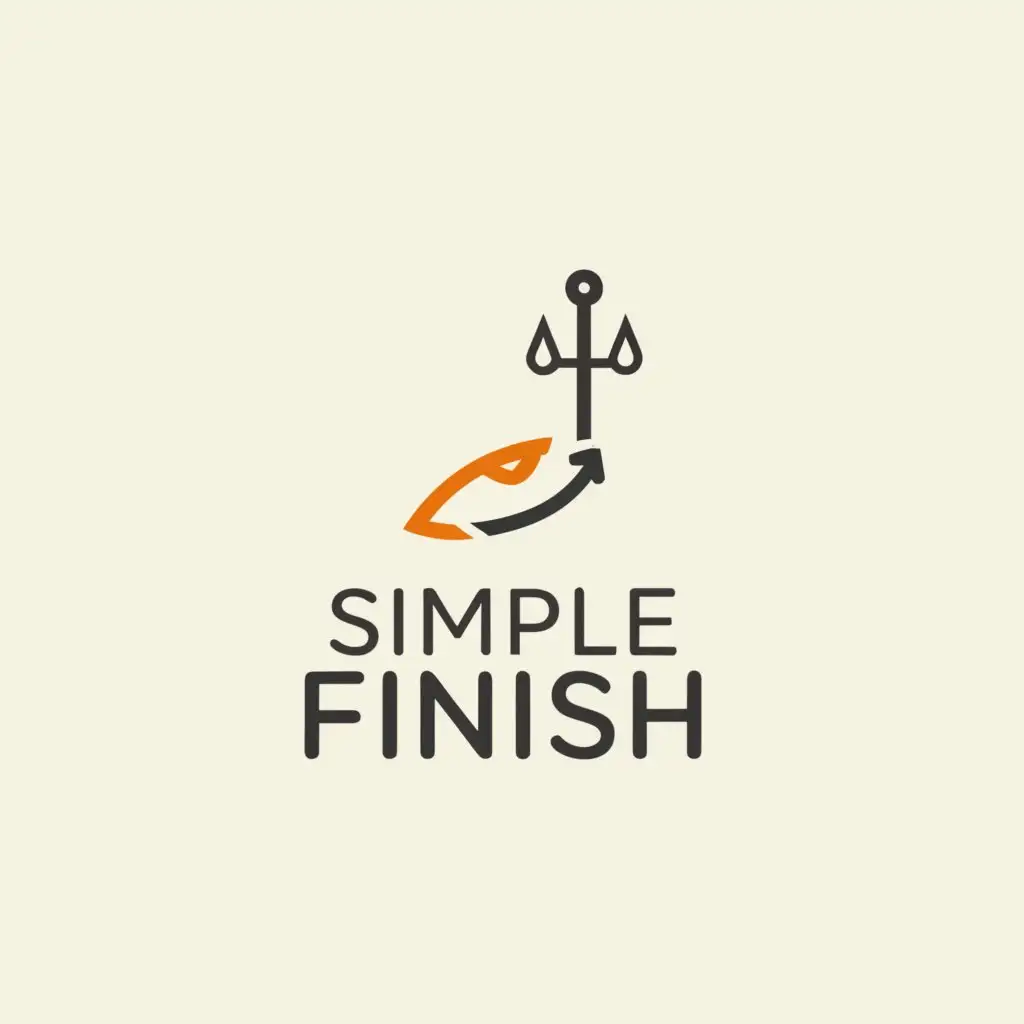 a logo design,with the text "Simple finish", main symbol:FISHING LURE,Moderate,be used in Construction industry,clear background