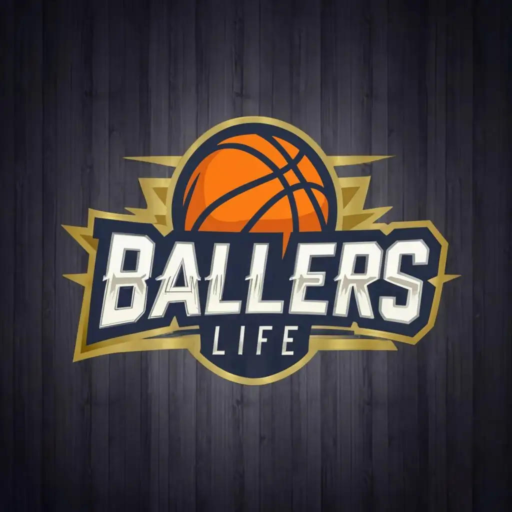 logo, NBA logo, with the text "Ballers_Life", typography, be used in Sports Fitness industry