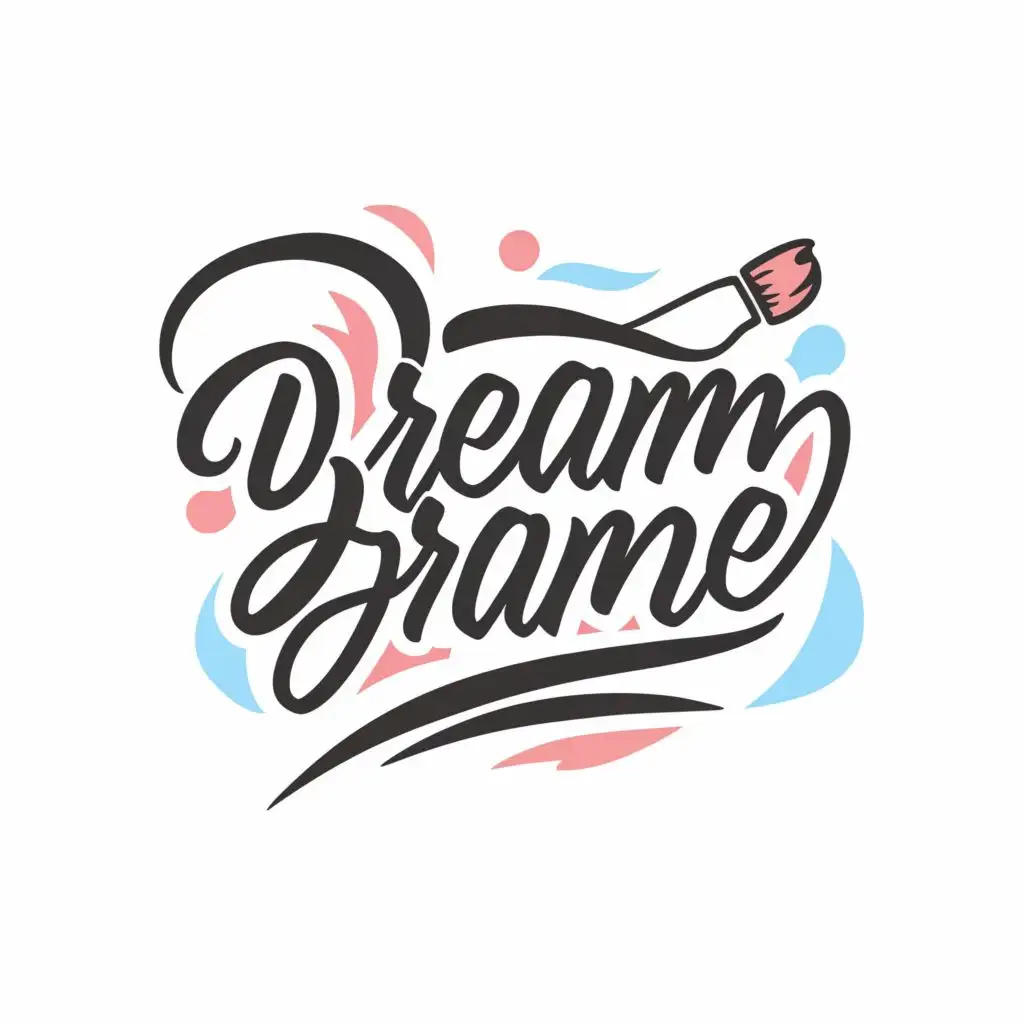 a logo design,with the text "Dream Frame", main symbol:Art Piece/ Paintings,Moderate,be used in Entertainment industry,clear background