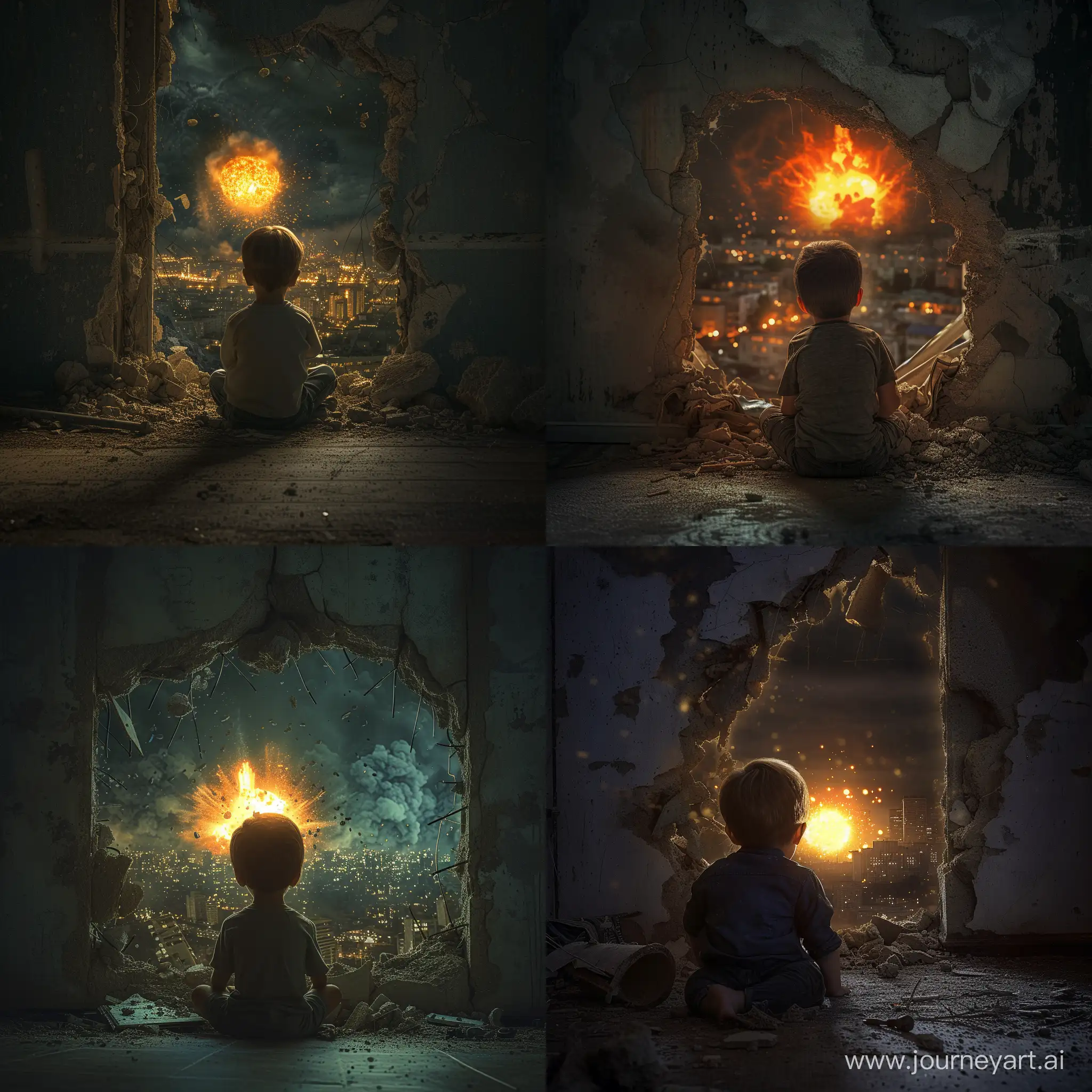 Adorable-10YearOld-Boy-Contemplates-Nuclear-Apocalypse-in-Abandoned-Room