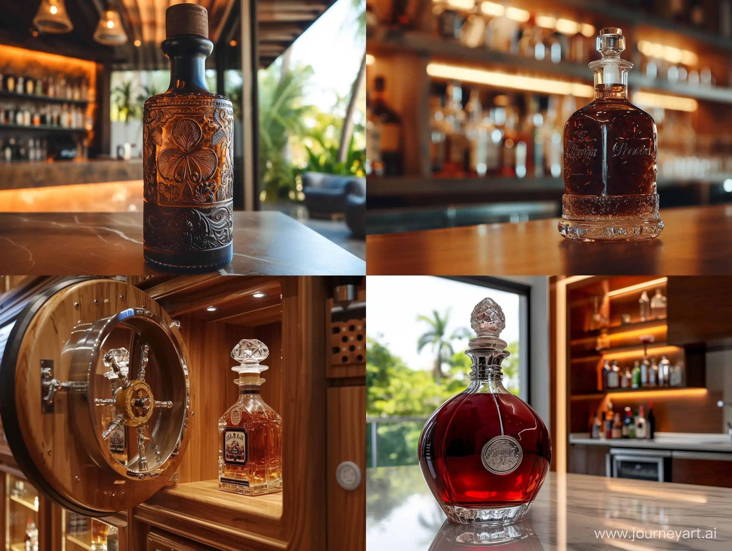 rum bottle, bar inside luxe, prestige