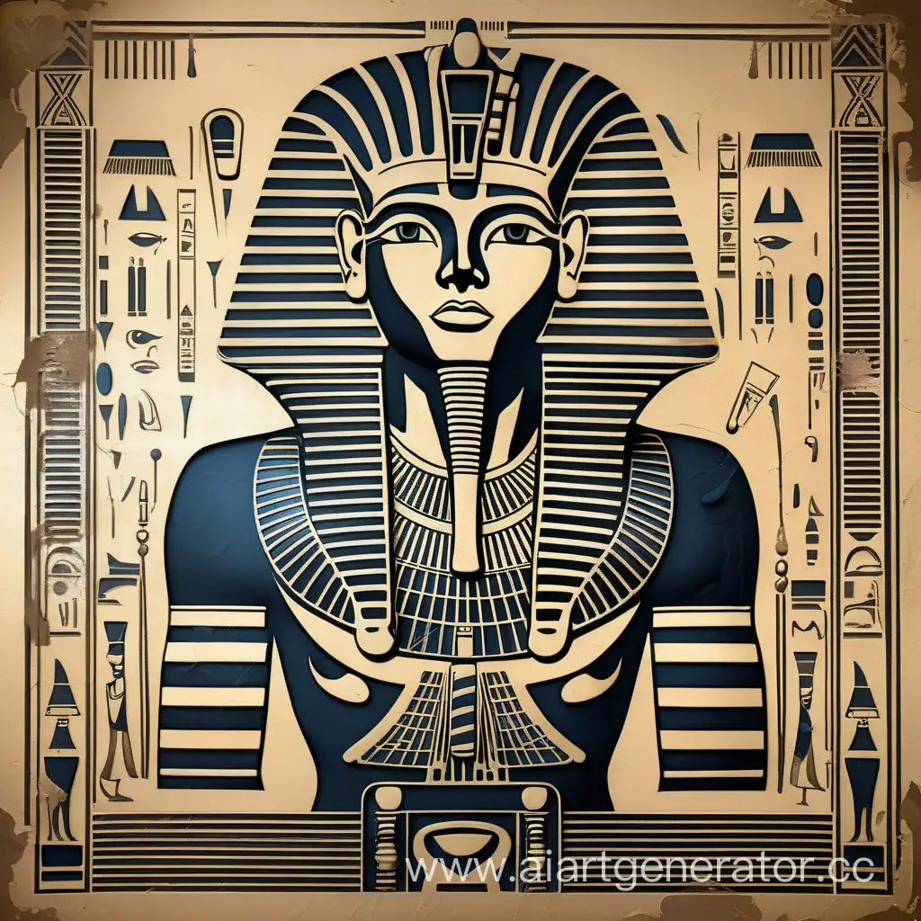 street art stencil Pharaoh. ancient egyptian style background