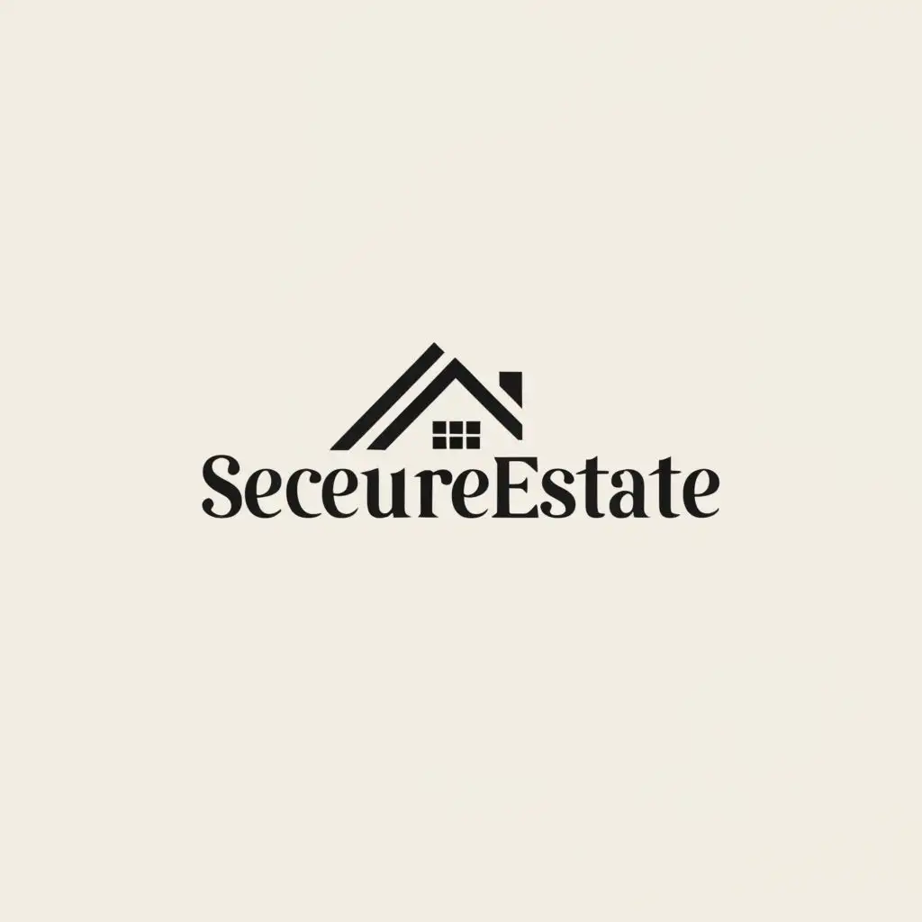 a logo design,with the text "SecureEstate", main symbol:no,Moderate,be used in Real Estate industry,clear background