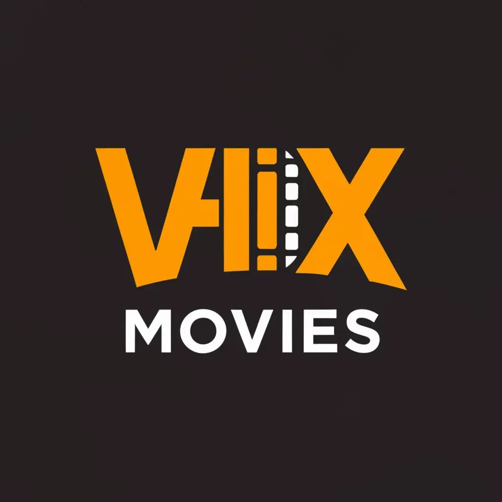 a logo design,with the text "VFLIX MOVIES", main symbol:MOVIES,Moderate,be used in Entertainment industry,clear background