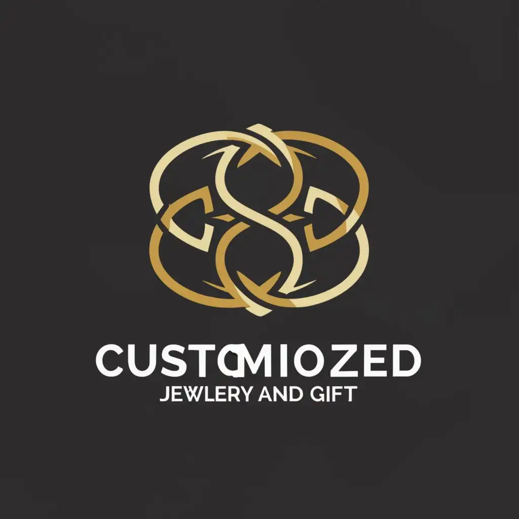 LOGO-Design-for-Customiozed-Jewelry-Gift-Elegant-Script-Typography-with-a-Sparkling-Gemstone-Emblem-on-a-Minimalist-Background