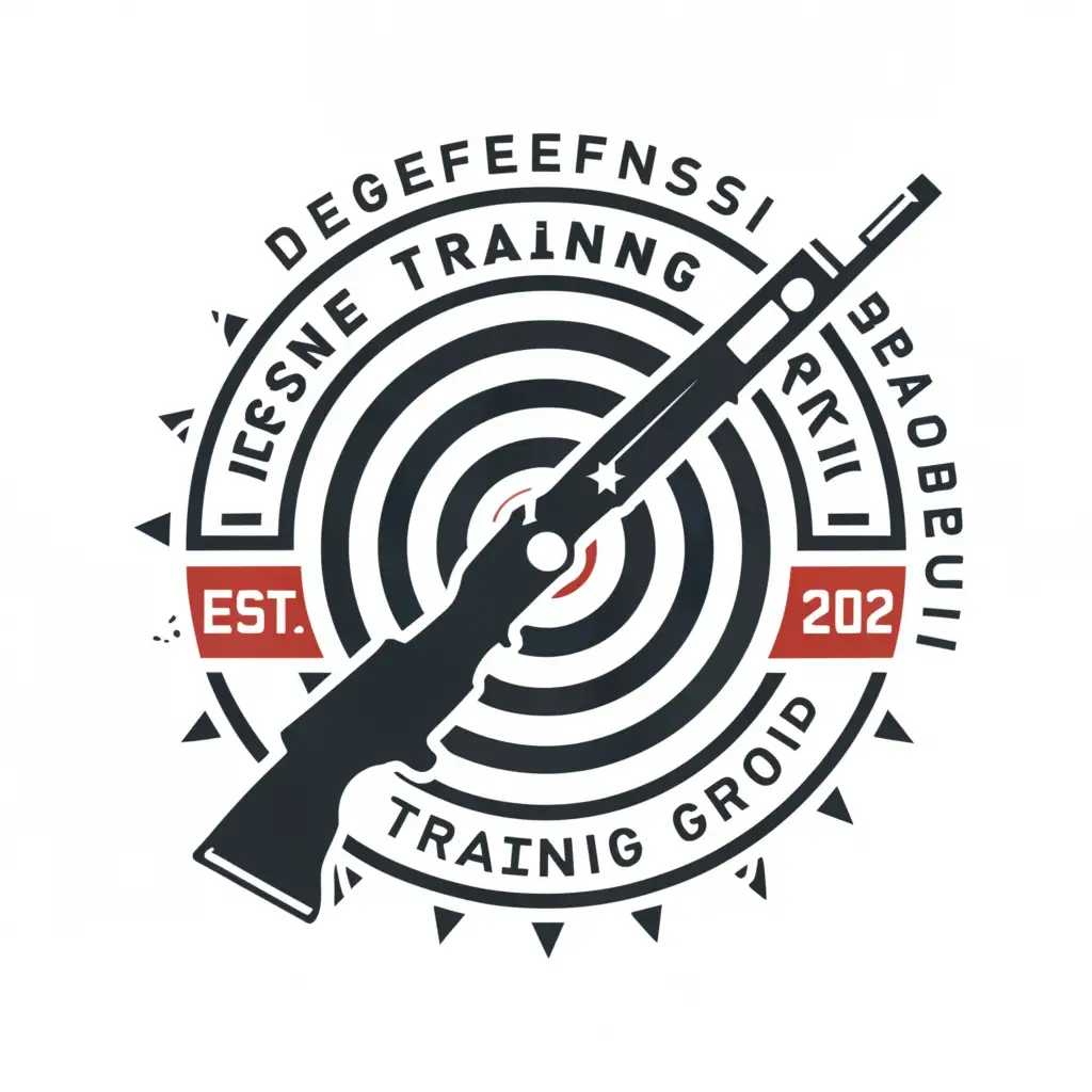 a logo design,with the text "Case Defensive Training Group", main symbol:Gun, target, shooting target,Moderate,clear background