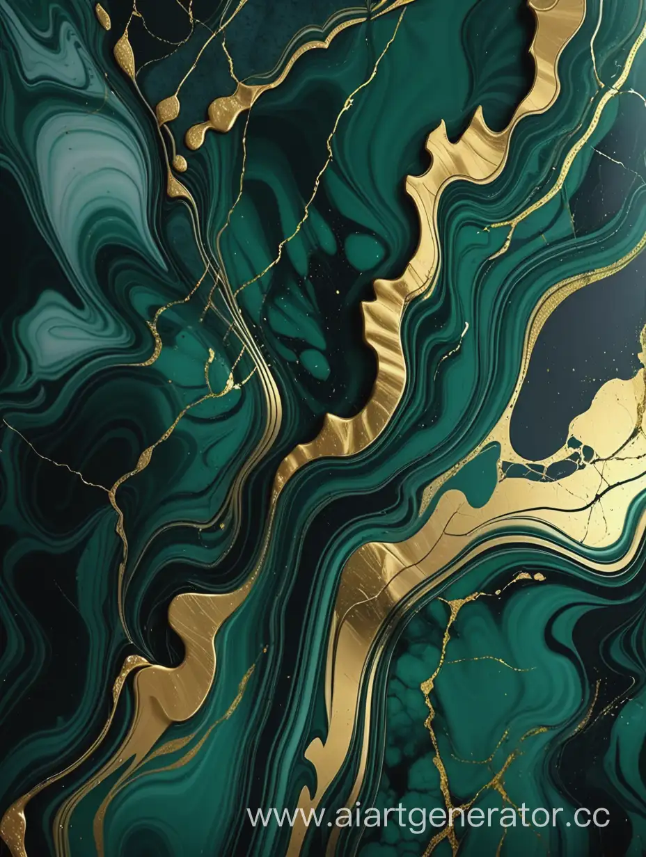 Elegant-Dark-Green-Marble-Texture-with-Golden-Veins