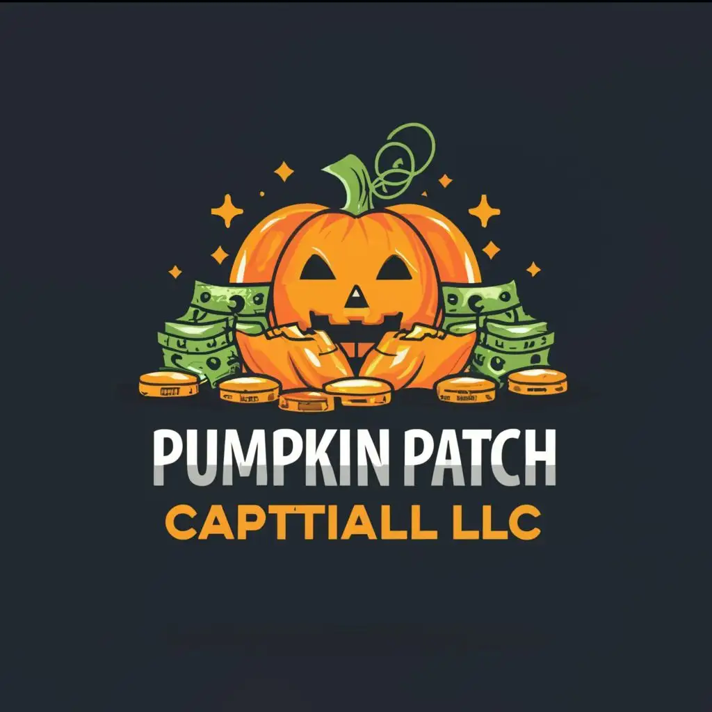 logo, Kübis 1 large many small, Gameskins, money, with the text "Pumpkin Patch Captital
LLC", typography, be used in Finance industry